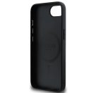 Guess PU 4G Strass Triangle Metal Logo Apple iPhone 17e / iPhone 16e MagSafe hátlap tok, fekete