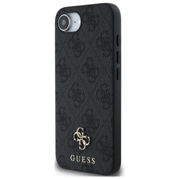 Guess PU 4G Small Metal Logo Apple iPhone 17e / iPhone 16e MagSafe hátlap tok, sötétszürke