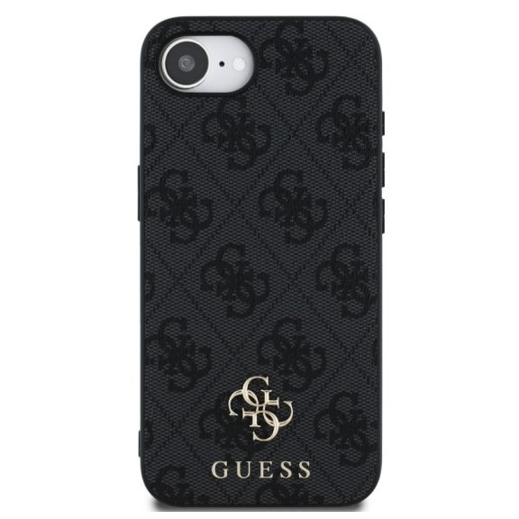 Guess PU 4G Small Metal Logo Apple iPhone 17e / iPhone 16e MagSafe hátlap tok, sötétszürke