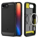Spigen Rugged Armor MagFit Apple iPhone 17e / iPhone 16e tok, MagSafe, matt fekete