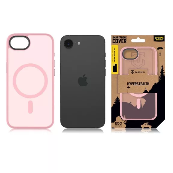 Tactical MagForce Hyperstealth Apple iPhone 17e / iPhone 16e MagSafe tok, áttetsző/rózsaszín