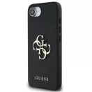 Guess PU Grained 4G Metal Logo Apple iPhone 17e / iPhone 16e hátlap tok, fekete