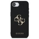 Guess PU Grained 4G Metal Logo Apple iPhone 17e / iPhone 16e hátlap tok, fekete