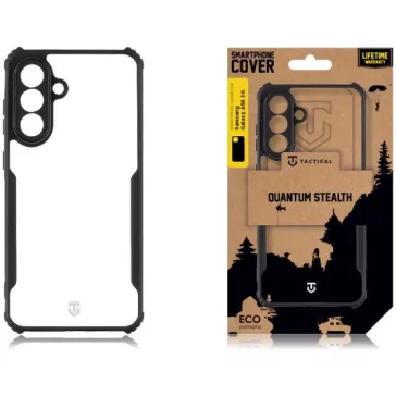   Tactical Quantum Stealth Samsung Galaxy A36 hátlap tok, átlátszó/fekete