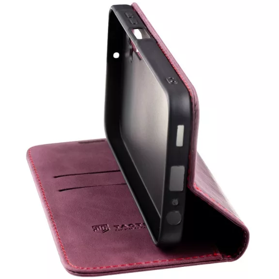 Tactical Xproof Samsung Galaxy A36 flip/oldalra nyíló tok, bordó