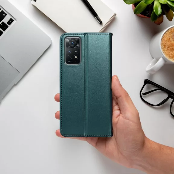 Samsung Galaxy A36 Smart Magneto flip tok, sötétzöld