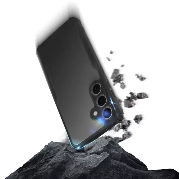 Samsung Galaxy A26 ütésálló tok erősített peremmel, fekete