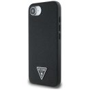 Guess Grained Triangle Apple iPhone 17e / iPhone 16e MagSafe tok, fekete