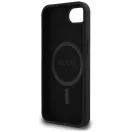 Guess Silicone Script Metal Logo Apple iPhone 17e / iPhone 16e MagSafe szilikon tok, fekete