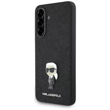   Karl Lagerfeld Fixed Glitter Ikonik Metal Pin Samsung Galaxy A36 hátlap tok, fekete