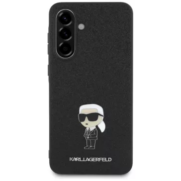   Karl Lagerfeld Fixed Glitter Ikonik Metal Pin Samsung Galaxy A36 hátlap tok, fekete