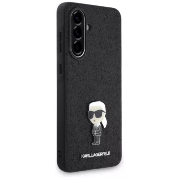   Karl Lagerfeld Fixed Glitter Ikonik Metal Pin Samsung Galaxy A36 hátlap tok, fekete