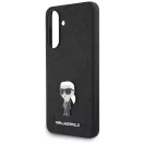 Karl Lagerfeld Fixed Glitter Ikonik Metal Pin Samsung Galaxy A36 hátlap tok, fekete