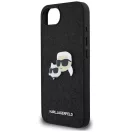 Karl Lagerfeld Fixed Glitter Ikonik Metal Pin Apple iPhone 17e / iPhone 16e hátlap tok, fekete