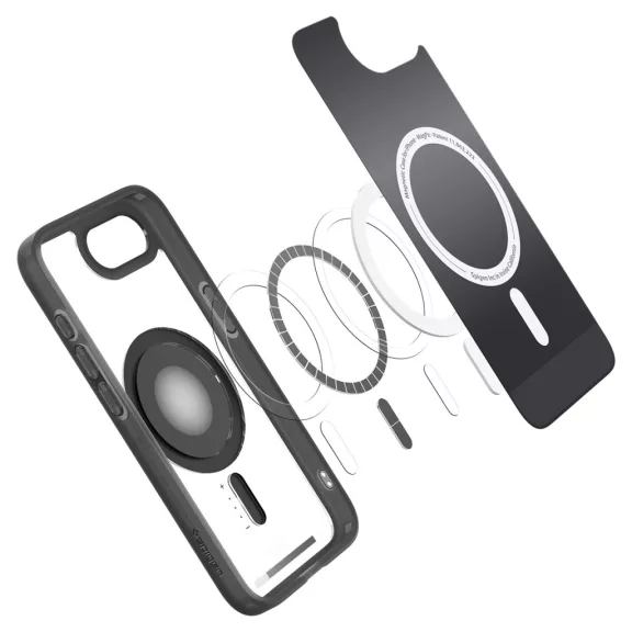 Spigen Ultra Hybrid MagFit Apple iPhone 17e / iPhone 16e tok, MagSafe, Classic, fekete
