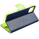 Fancy Motorola G35 5G mágneses flip tok, kék-lime