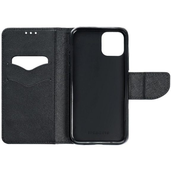 Fancy Motorola G55 5G mágneses flip tok, fekete