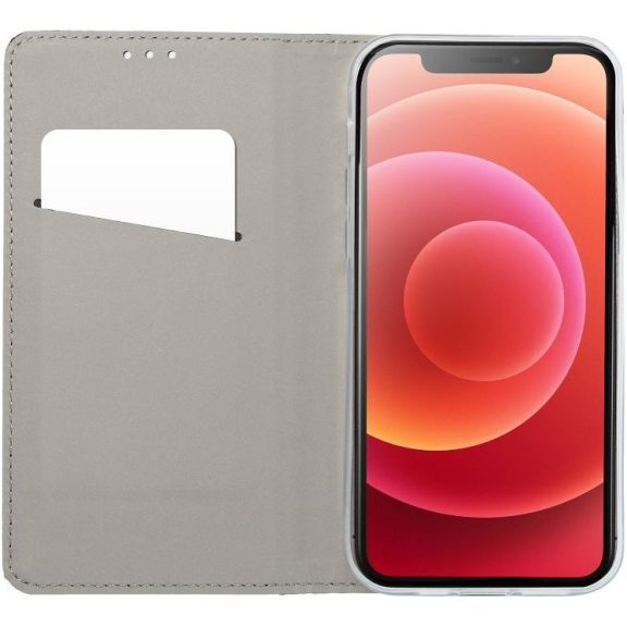 Magnet Motorola G55 5G mágneses flip tok, piros