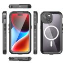 Shellbox Apple iPhone 15 Pro Max MagSafe vízálló tok, fekete