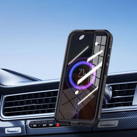 Shellbox Samsung Galaxy S25 MagSafe vízálló tok, fekete