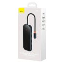 Baseus AcmeJoy 5 az 1-ben hub, USB-C - 2xUSB-A 3.0, USB-A 2.0, USB-C PD, HDMI, sötétszürke