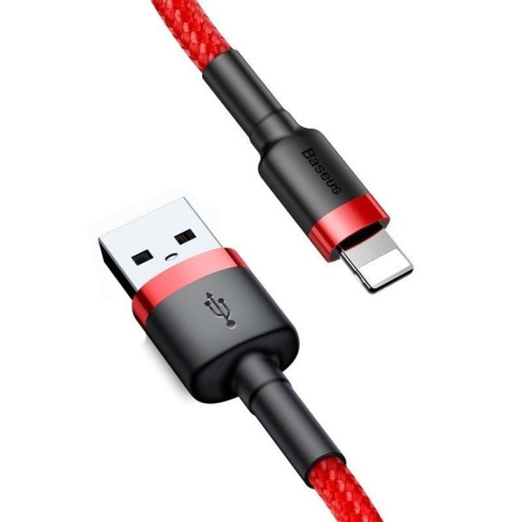 Baseus Cafule 1,5A Lightning USB-kábel, 2m, piros