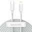 Baseus Simple Wisdom USB-C-Lightning adat/töltőkábel PD, 20W, 1,5m, fehér, 2db