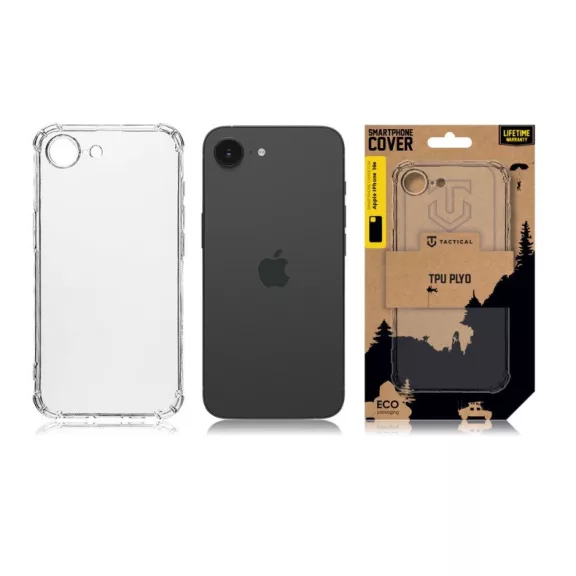 Tactical TPU Plyo Apple iPhone 17e / iPhone 16e hátlap tok, átlátszó