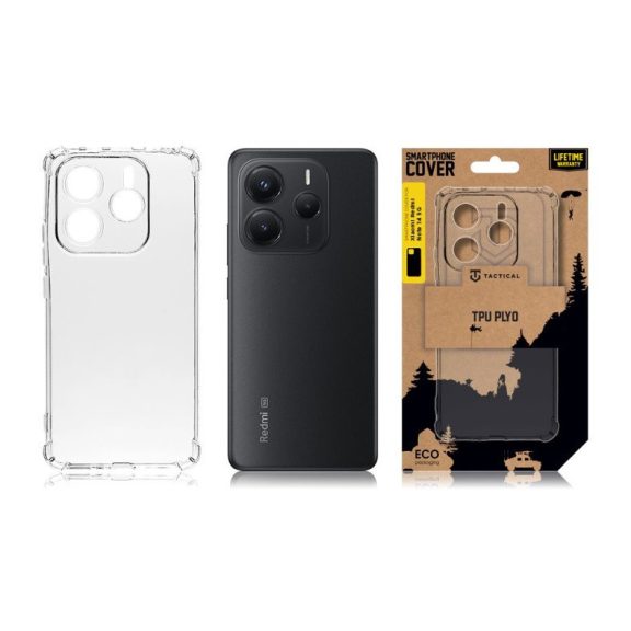 Tactical TPU Plyo Xiaomi Redmi Note 14 5G (Global) hátlap tok, átlátszó