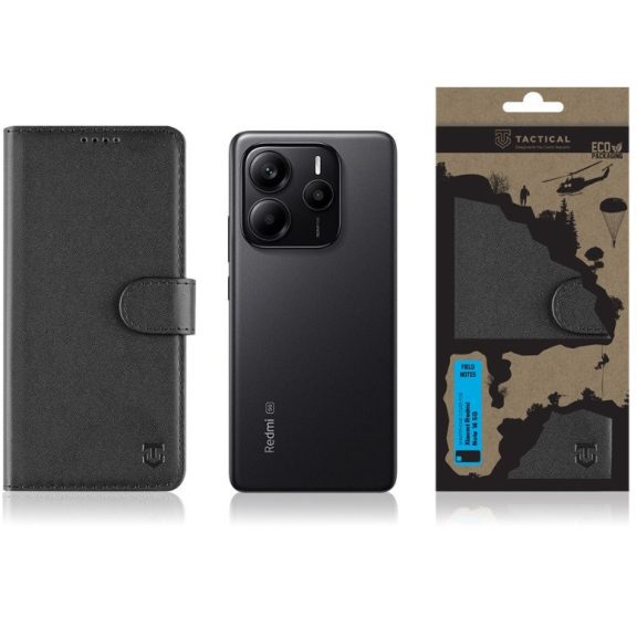 Tactical Field Notes Xiaomi Redmi Note 14 5G flip tok, fekete