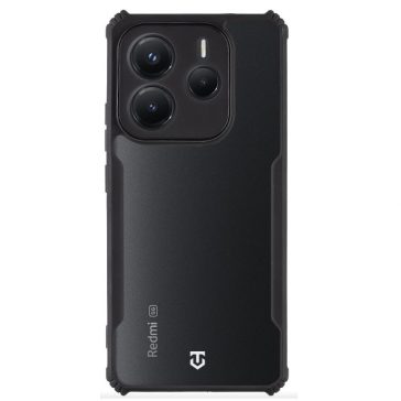   Tactical Quantum Stealth Xiaomi Redmi Note 14 5G hátlap tok, átlátszó/fekete