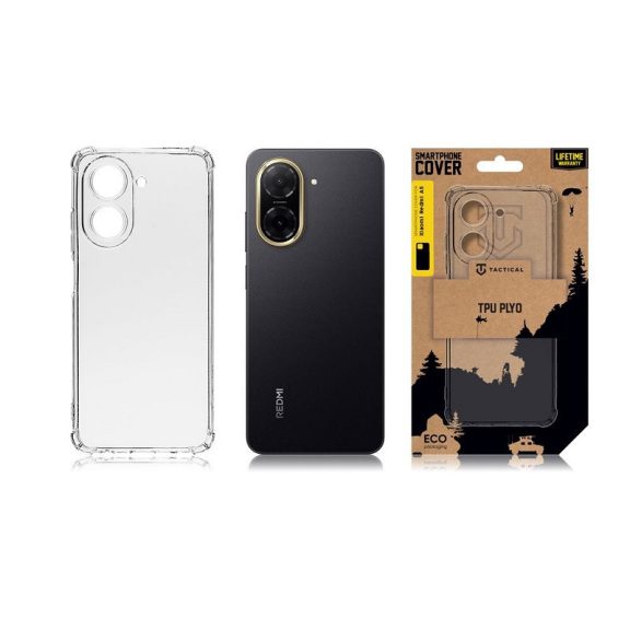 Tactical TPU Plyo Xiaomi Redmi A5 hátlap tok, átlátszó