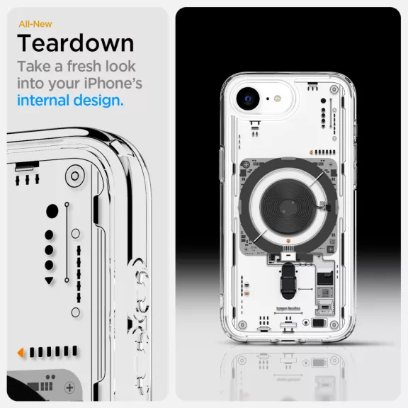 Spigen Ultra Hybrid MagFit Apple iPhone 17e / iPhone 16e tok, Neo One MagSafe, átlátszó