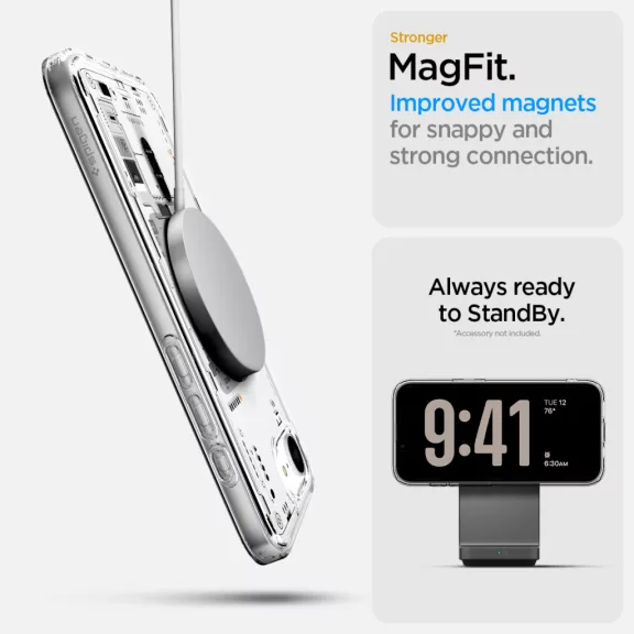 Spigen Ultra Hybrid MagFit Apple iPhone 17e / iPhone 16e tok, Neo One MagSafe, átlátszó