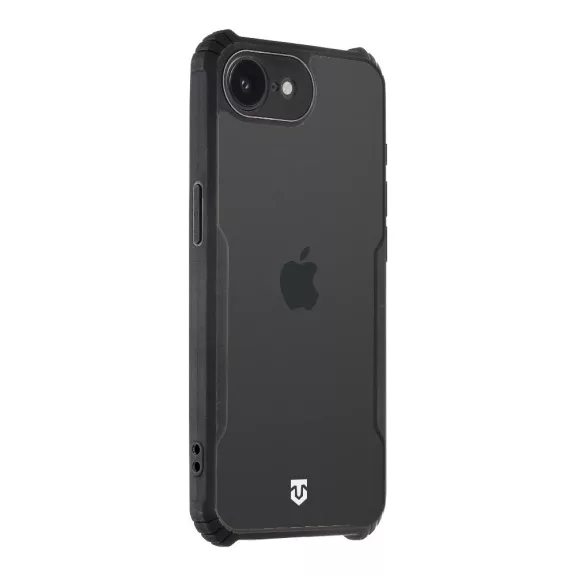 Tactical Quantum Stealth Apple iPhone 17e / iPhone 16e hátlap tok, átlátszó/fekete
