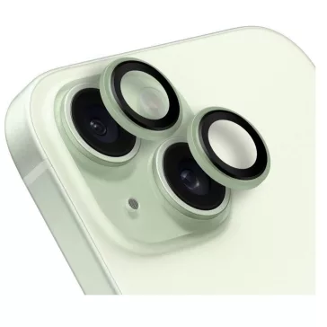   Obal:Me Apple iPhone 15/ 15 Plus tempered glass kamera védő üvegfólia, zöld