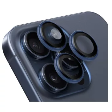   Obal:Me Apple iPhone 15 Pro/15 Pro Max tempered glass kamera védő üvegfólia, kék