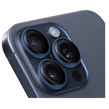   Obal:Me Apple iPhone 15 Pro/15 Pro Max tempered glass kamera védő üvegfólia, kék
