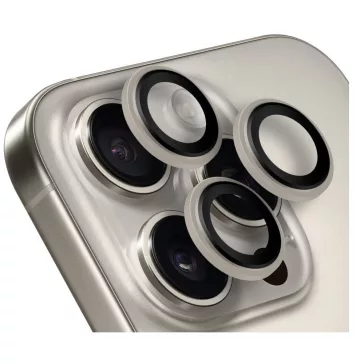   Obal:Me Apple iPhone 15 Pro/15 Pro Max tempered glass kamera védő üvegfólia, natural titanium