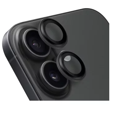   Obal:Me Apple iPhone 16/ 16 Plus tempered glass kamera védő üvegfólia, fekete