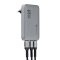 Forcell F-Energy GaN III VT-47 ultra vékony utazó / töltő adapter, 2X USB-C + USB-A, 4A, 65w, szürke
