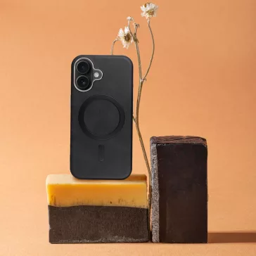   Gentleman Samsung Galaxy A26 MagSafe kompatibilis ECO bőr tok, kameravédő peremmel, fekete