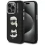 Karl Lagerfeld Grained PU K&CH Heads iPhone 15 Pro hátlap tok, fekete