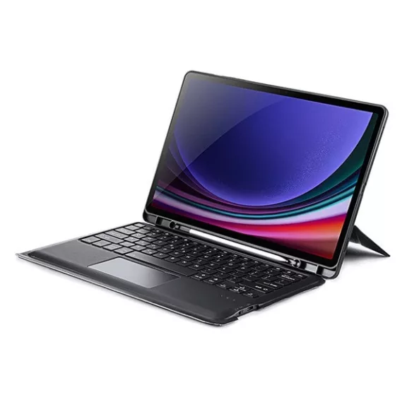 Dux Ducis DK Samsung Tab S9/ S9FE/ S10FE / S10 Lite kihajtható tok vezeték nélküli billentyűzettel, fekete