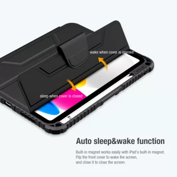   Nillkin Bumper Pro iPad 10.9 2022 / iPad 11 2025 kihajtható tok, fekete