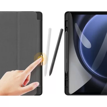   Dux Ducis Domo Samsung Tab S9 FE/ S10 FE / S10 Lite kihajtható tok pencil tartóval, fekete