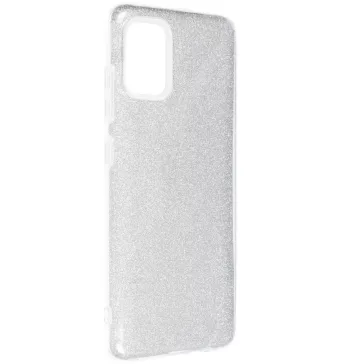   Samsung Galaxy A53 5G SM-A536U, Szilikon tok, csillogó, Forcell Shining, ezüst