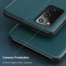 Samsung Galaxy A13 5G / A04s SM-A136U / A047F, Oldalra nyíló tok, stand, hívás mutatóval, Wooze FashionBook, sárga