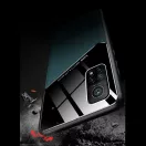 Samsung Galaxy A73 5G SM-A736B, Szilikon tok, bőr és plexi hátlap, közepesen ütésálló, mágneses tartóval kompatibilis, Wooze Texture, zöld
