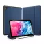 Huawei MediaPad M6 10.8, mappa tok, érintőceruza tartó, Dux Ducis Domo, sötétkék